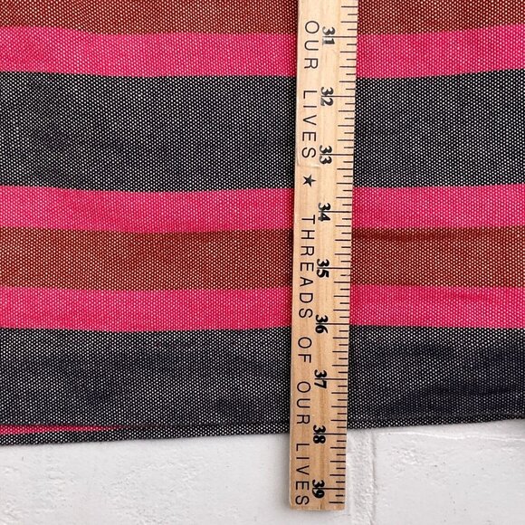 Boden Dress Women 4R‎ Black Pink Stripe Sheath Cotton Linen Classic Career VTG - Picture 13 of 14